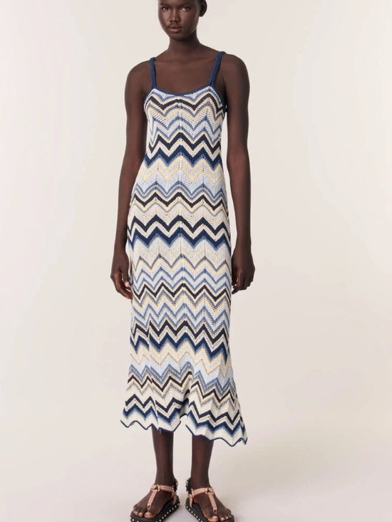 Dresses & Skirts - Maje Crochet Knit Maxi Dress 40 L 8